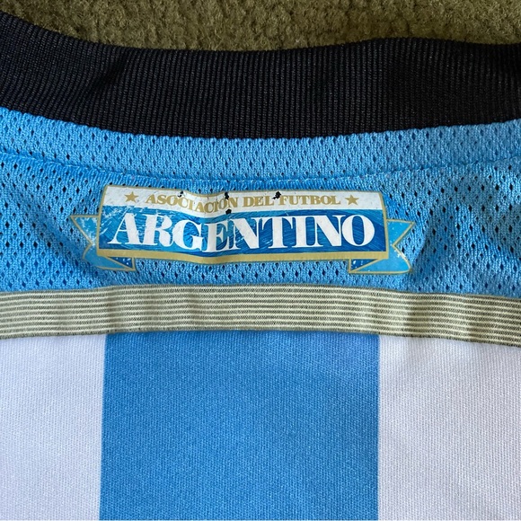 Argentina 2014/15 Adidas Climacool Home Soccer Jersey Shirt Blue White Striped - Picture 6 of 13